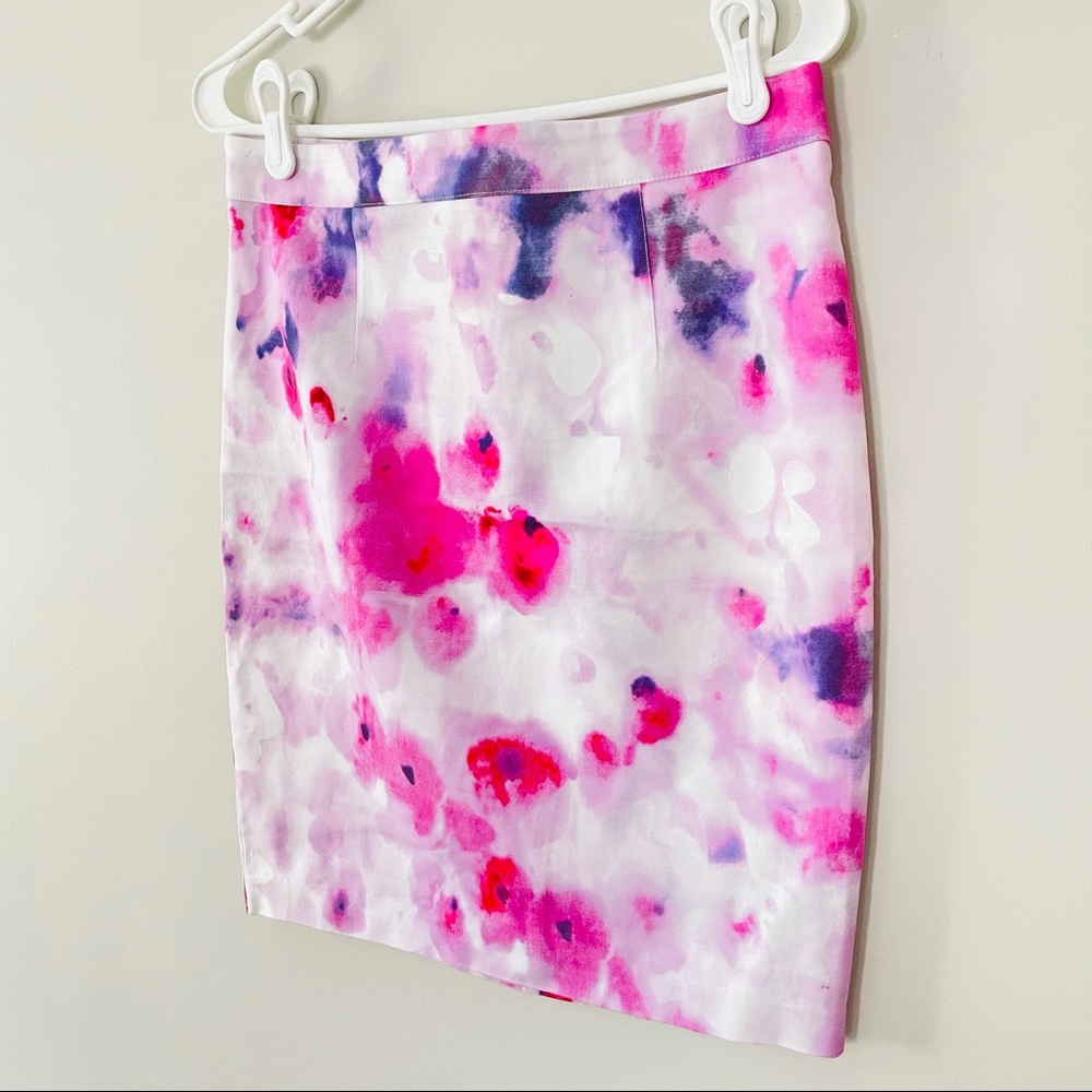 Tie Dye Pink Purple Summer Pencil Skirt